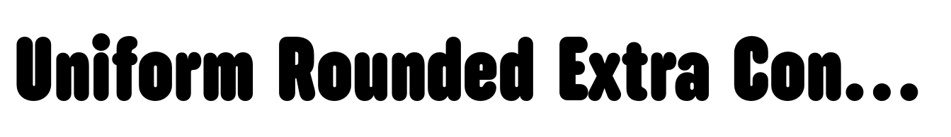 Uniform Rounded Extra Condensed Ultra
